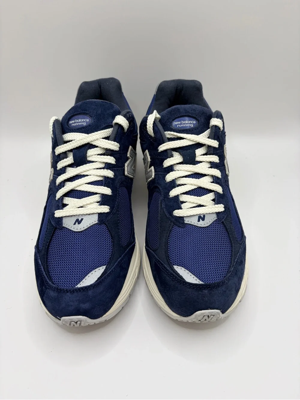 New Balance Navy and White 2002R Suede Mesh Runner